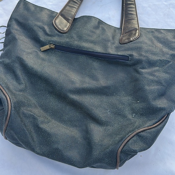 Chala Navy Blue Patriotic Brown Bear Tote Bag - Picture 9 of 11